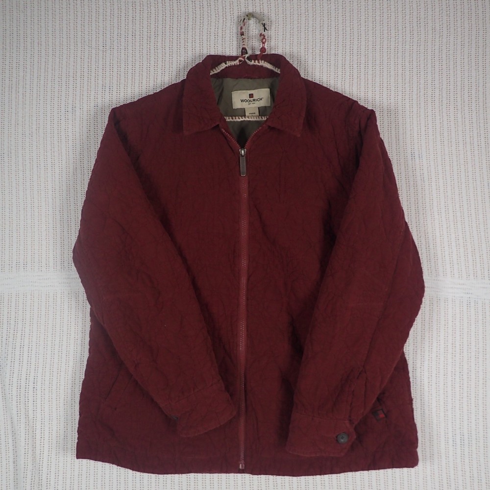 Woolrich Womans 2309 Black Cherry Quilted 100% Cotton Shell Size: L